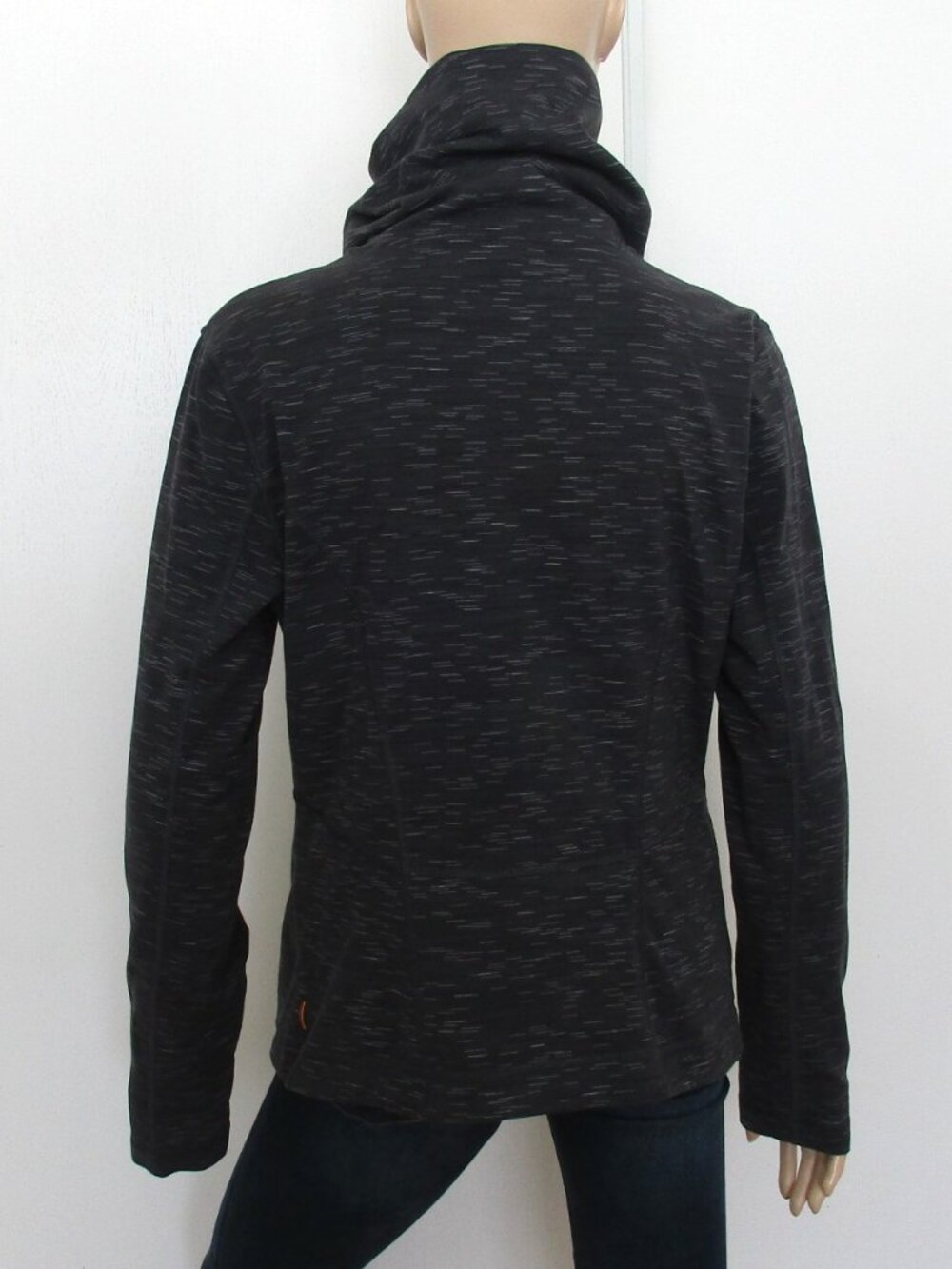 LUCY Athletic Jacket Size Large Black Full Zip with Snap Neck - Picture 5 of 8